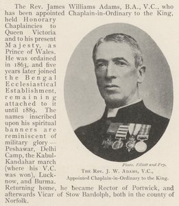 Pastor J W Adams, VC, utnämnde ordinarie kaplan till kungen av English Photographer