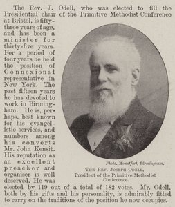Pastor Joseph Odell, ordförande för Primitive Methodist Conference av English Photographer