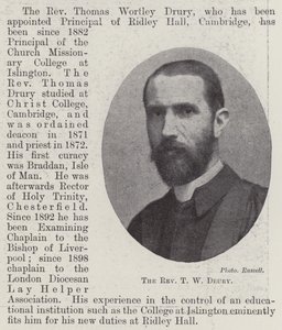 Pastor T W Drury av English Photographer