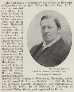 Pastor Walter Ruthven Pym, ny biskop av Mauritius av English Photographer