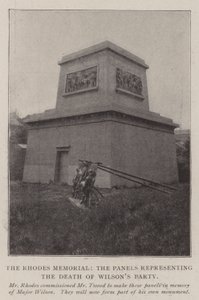 Rhodes Memorial, panelerna som representerar Death of Wilsons Party av English Photographer