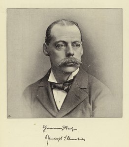 The Right Hon Lord Randolph Churchill, sen finansminister och före detta ledare för underhuset av English Photographer