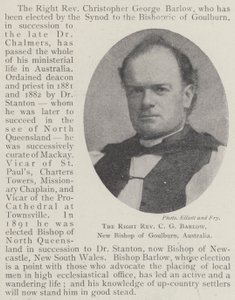 Den högra pastor C G Barlow, ny biskop av Goulburn, Australien av English Photographer