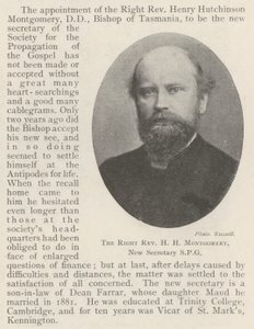 Den högra pastor H H Montgomery, ny sekreterare SPG av English Photographer