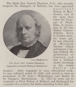 Den högra pastor Samuel Thornton, utnämnd till assisterande biskop av Manchester av English Photographer
