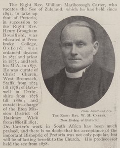 Den högra pastor W M Carter, ny biskop av Pretoria av English Photographer
