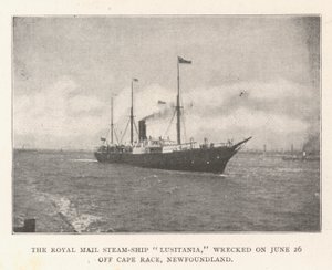 Royal Mail Steamship Lusitania förliste den 26 juni utanför Cape Race, Newfoundland av English Photographer
