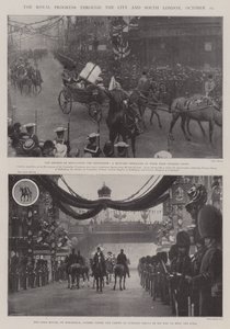 The Royal Progress through the City och South London, 25 oktober av English Photographer