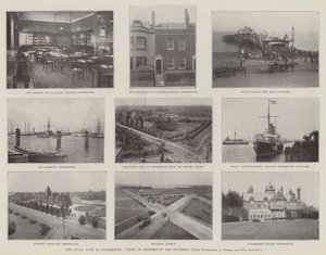 Det kungliga besöket i Portsmouth, utsikt över Portsmouth och Southsea av English Photographer