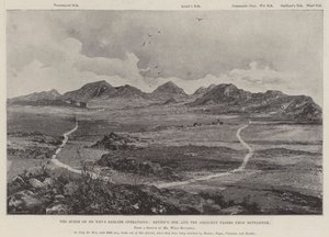 Scenen för De Wets tidigare operationer, Retiefs Nek och de intilliggande passen från Betlehem av English Photographer