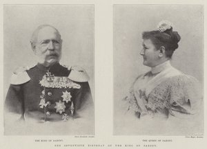 Sachsens kung sjuttionde födelsedag av English Photographer