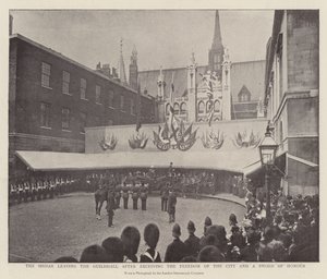 Sirdaren lämnar Guildhall efter att ha fått stadens frihet och ett hederssvärd av English Photographer