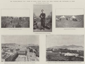 Det spansk-amerikanska kriget, scener på Grand Canary Island, som nu befästs och försörjs av Spanien