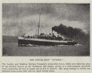 Steam-Ship Sussex av English Photographer