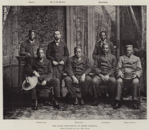 Swazis deputation till drottning Victoria av English Photographer