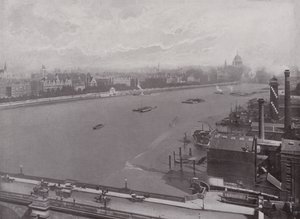 Themsen och östra delen av Victoria Embankment av English Photographer