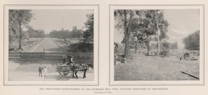 Den hotade vanställningen av Richmond Hill View, byggnadsverksamhet i Twickenham av English Photographer