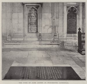 Jane Austens grav i Winchester Cathedral av English Photographer
