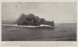 Torpedbåtsförstöraren HMS Viper, som körs med rekordfarten på 35,5 knop, eller nästan 41 mil per timme av English Photographer