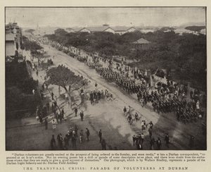 Transvaal-krisen, parad av volontärer i Durban av English Photographer