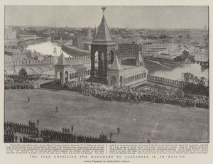 Tsaren avtäcker monumentet till Alexander II i Moskva av English Photographer