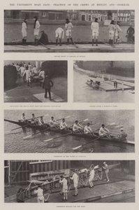 University Boat Race, övning av besättningarna i Henley och Cookham