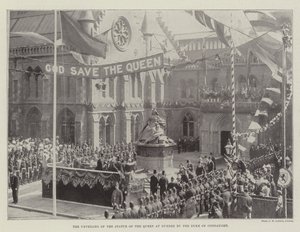 Avtäckningen av statyn av drottningen i Dundee av hertigen av Connaught av English Photographer