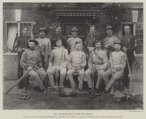 The Victorian Rifle Team för Bisley av English Photographer