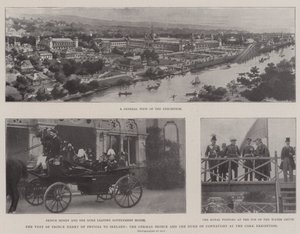 Prins Henrik av Preussens besök i Irland, den tyske prinsen och hertigen av Connaught på Cork-utställningen av English Photographer