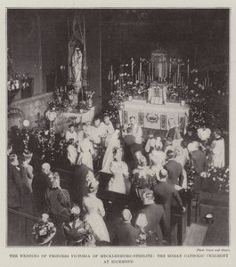 Prinsessan Victorias bröllop av Mecklenburg-Strelitz, den romersk-katolska ceremonin i Richmond av English Photographer