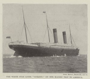 The White Star Liner Oceanic, på sin jungfruresa till Amerika av English Photographer