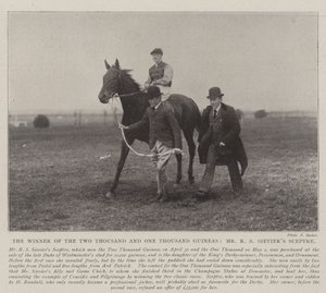 Vinnaren av tvåtusen och ett tusen Guineas, Mr R S Sieviers Scepter av English Photographer