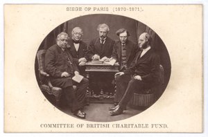 Kommittén för den brittiska välgörenhetsfonden, som hjälper de fattiga under belägringen av Paris (1870-1871) (s/v foto) av English Photographer