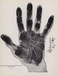 Right Hon W E Gladstones hand (svartvitt foto) av English Photographer