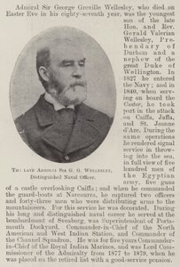 Den bortgångne amiralen Sir GG Wellesley, framstående sjöofficer av English Photographer