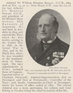 Den bortgångne amiralen Sir W H Stewart, GCB, tidigare överbefälhavare vid Devonport av English Photographer