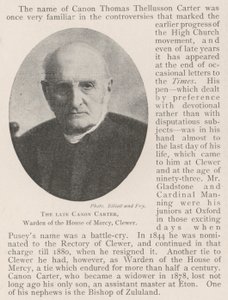 Den bortgångne Canon Carter, Warden of the House of Mercy, Clewer av English Photographer