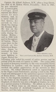 Den bortgångne kaptenen Sir Alfred Jephson, RN av English Photographer