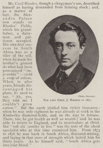 Den bortgångne Cecil J Rhodes 1867 av English Photographer