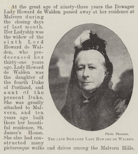 Den bortgångne änklingen Lady Howard de Walden av English Photographer