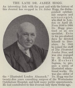 Den bortgångne Dr Jabez Hogg av English Photographer