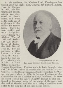 Den avlidne general Sir Edward Lugard av English Photographer