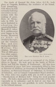Den avlidne general Sir J Adye av English Photographer