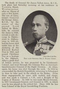 Den avlidne general Sir J Talbot Airey av English Photographer