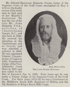 Den bortgångne Justice Richards av English Photographer