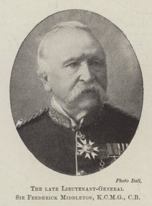 Den avlidne generallöjtnanten Sir Frederick Middleton, KCMG, CB av English Photographer
