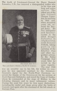 Den framlidne generallöjtnanten Sir H B Lumsden av English Photographer
