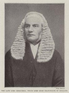 Den bortgångne Lord Herschell, Twice Lord High Chancellor of England av English Photographer