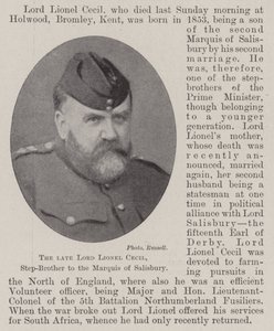 Den bortgångne Lord Lionel Cecil, styvbror till markisen av Salisbury av English Photographer