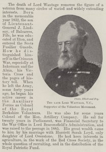 Den bortgångne Lord Wantage, VC, anhängare av volontärrörelsen av English Photographer